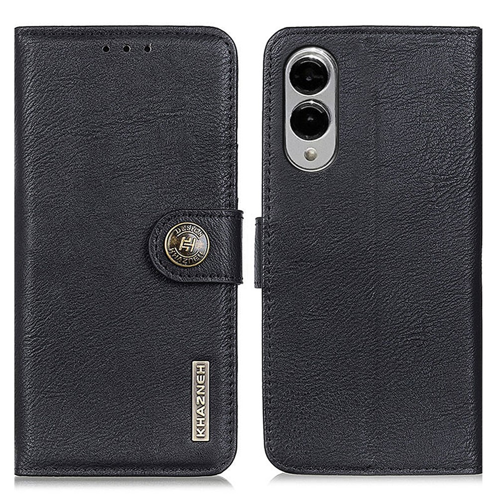 KHAZNEH KHAZNEH Samsung Galaxy S25 Edge Fodral Läder Svart - Teknikhallen.se