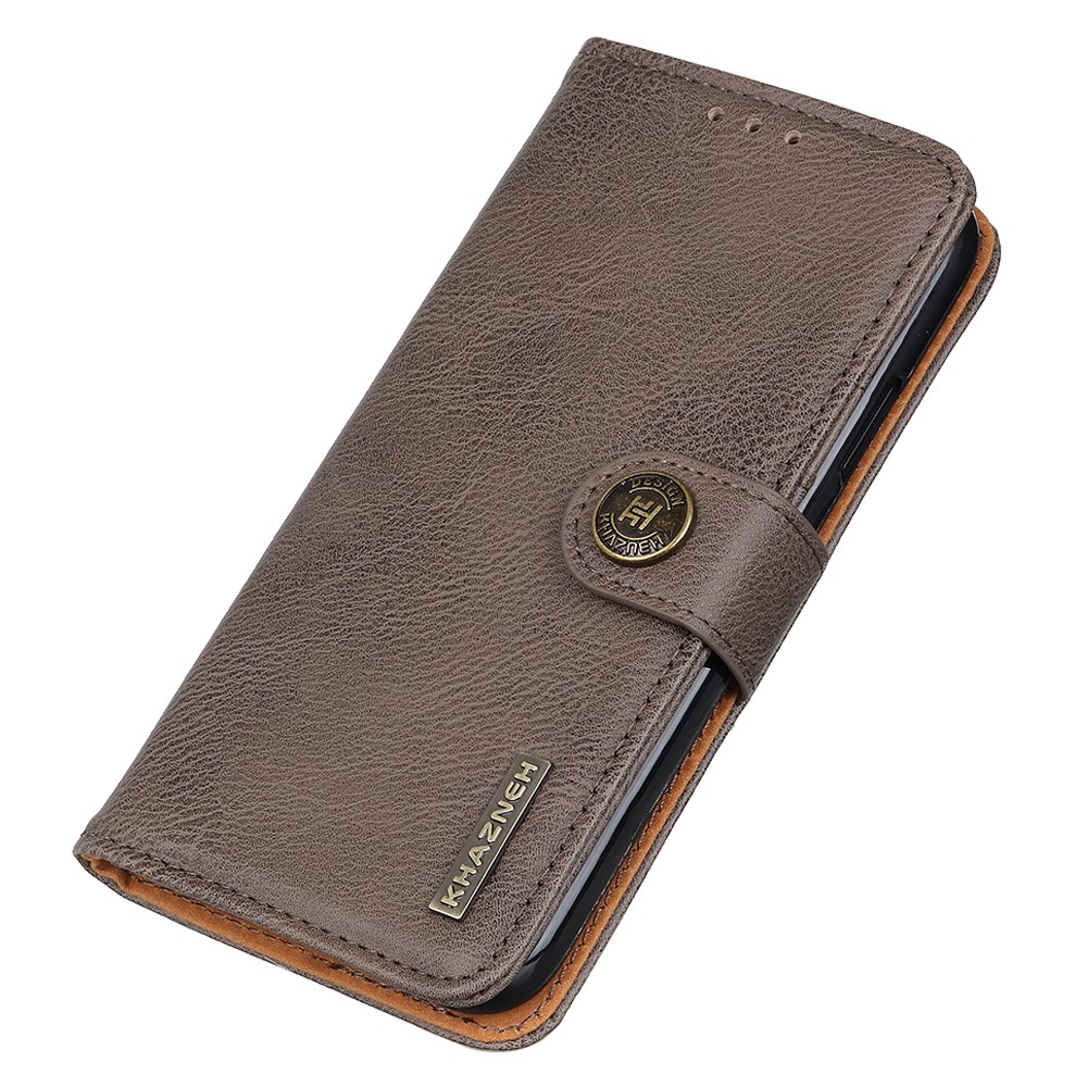 KHAZNEH KHAZNEH Samsung Galaxy S25 Edge Fodral Läder Khaki - Teknikhallen.se