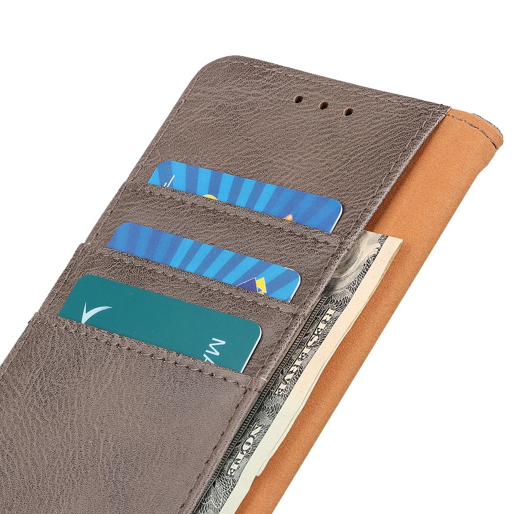 KHAZNEH KHAZNEH Samsung Galaxy S25 Edge Fodral Läder Khaki - Teknikhallen.se