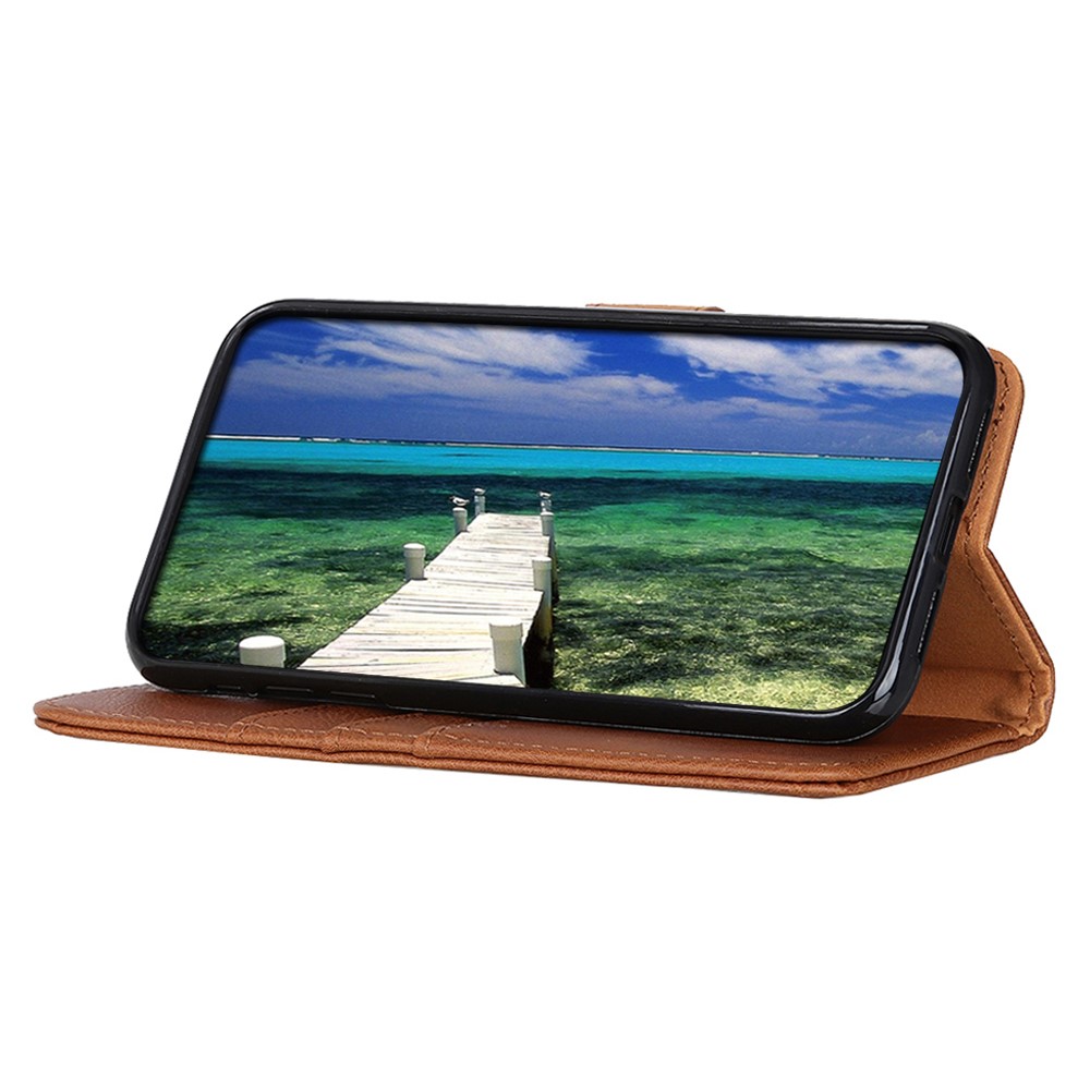 KHAZNEH KHAZNEH Samsung Galaxy S25 Edge Fodral Läder Brun - Teknikhallen.se