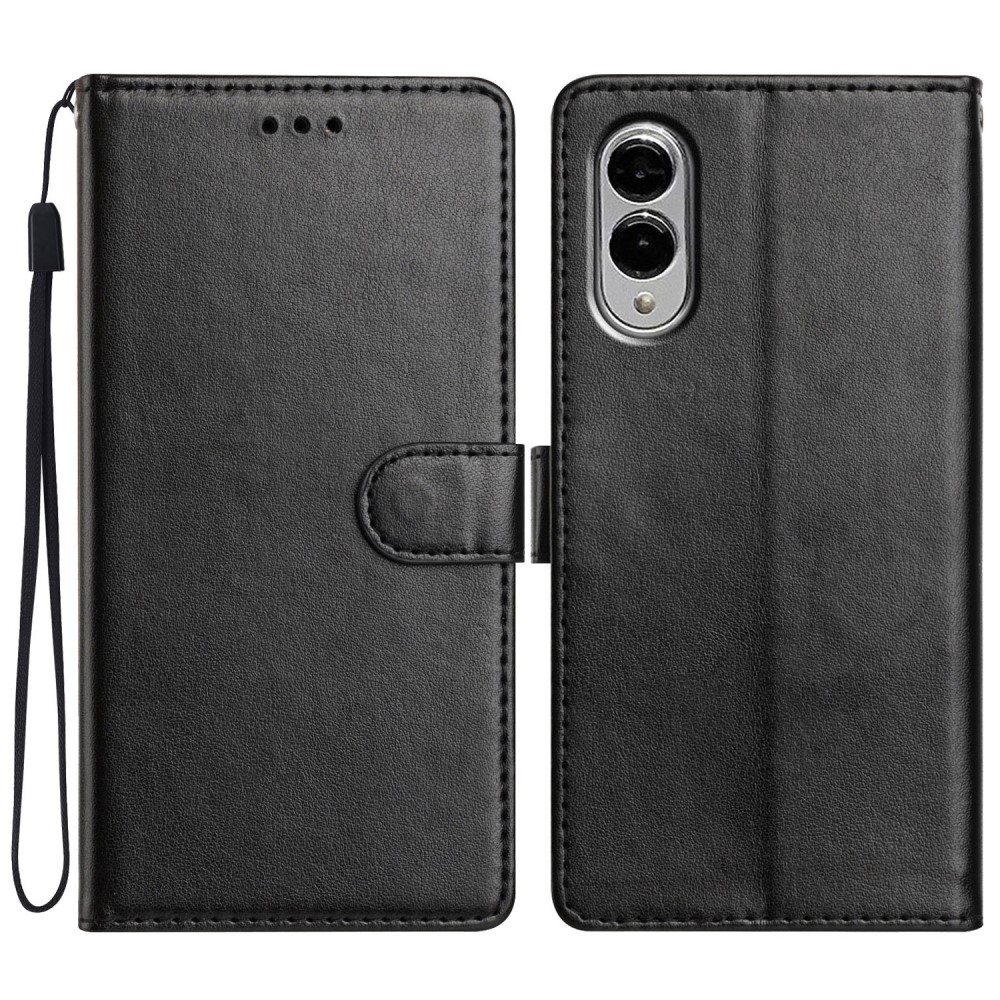  Samsung Galaxy S25 Edge Fodral Läder Svart - Teknikhallen.se