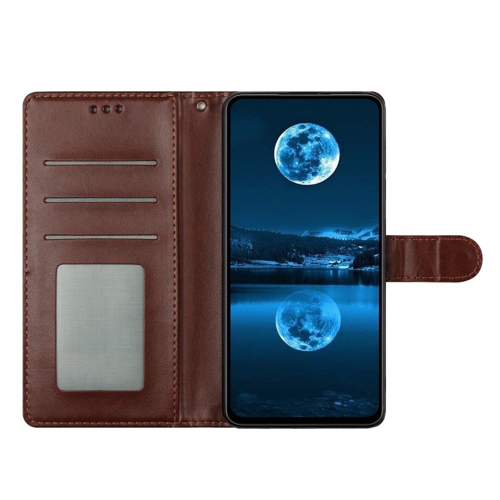  Samsung Galaxy S25 Edge Fodral Läder Brun - Teknikhallen.se