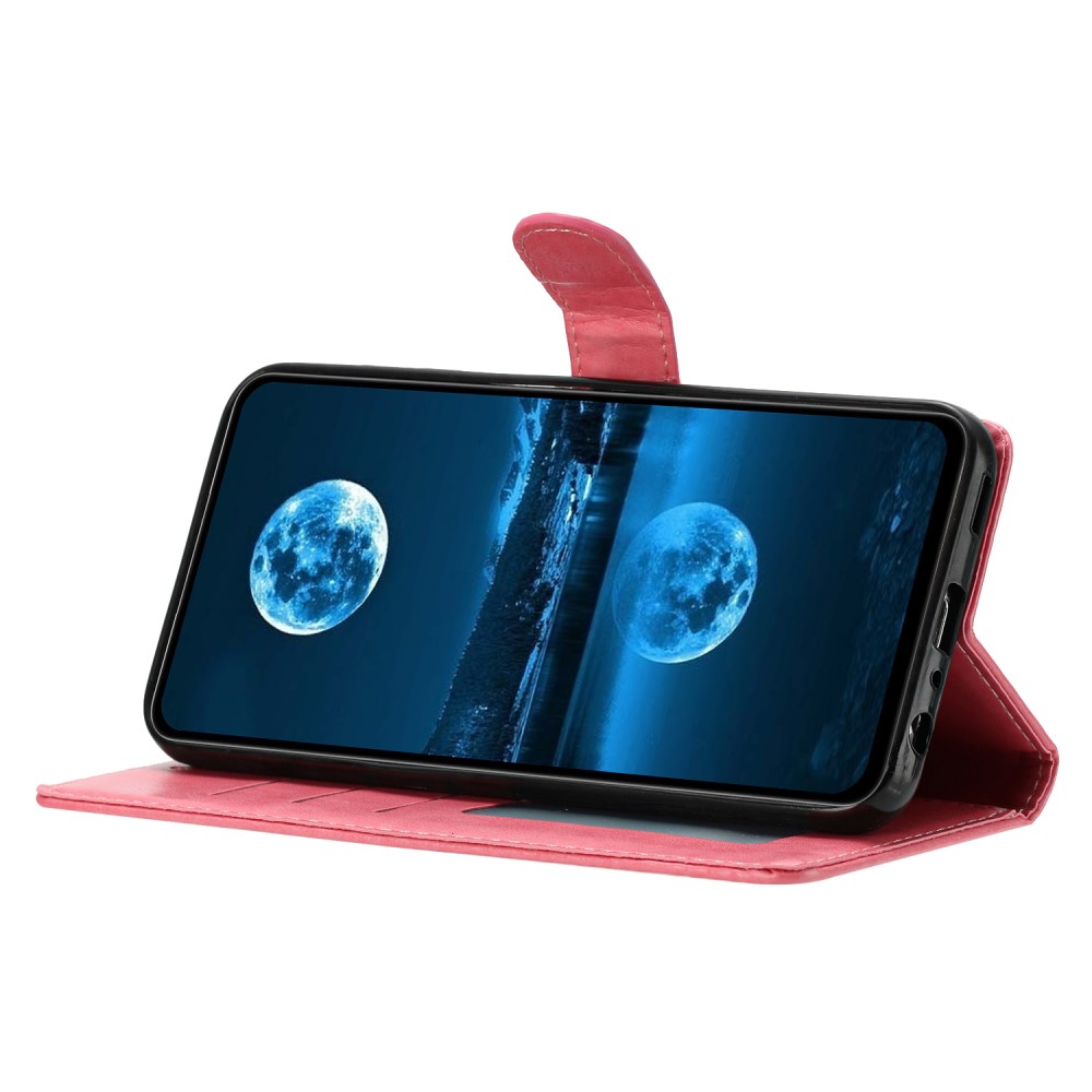  Samsung Galaxy S25 Edge Fodral Läder Rosa - Teknikhallen.se