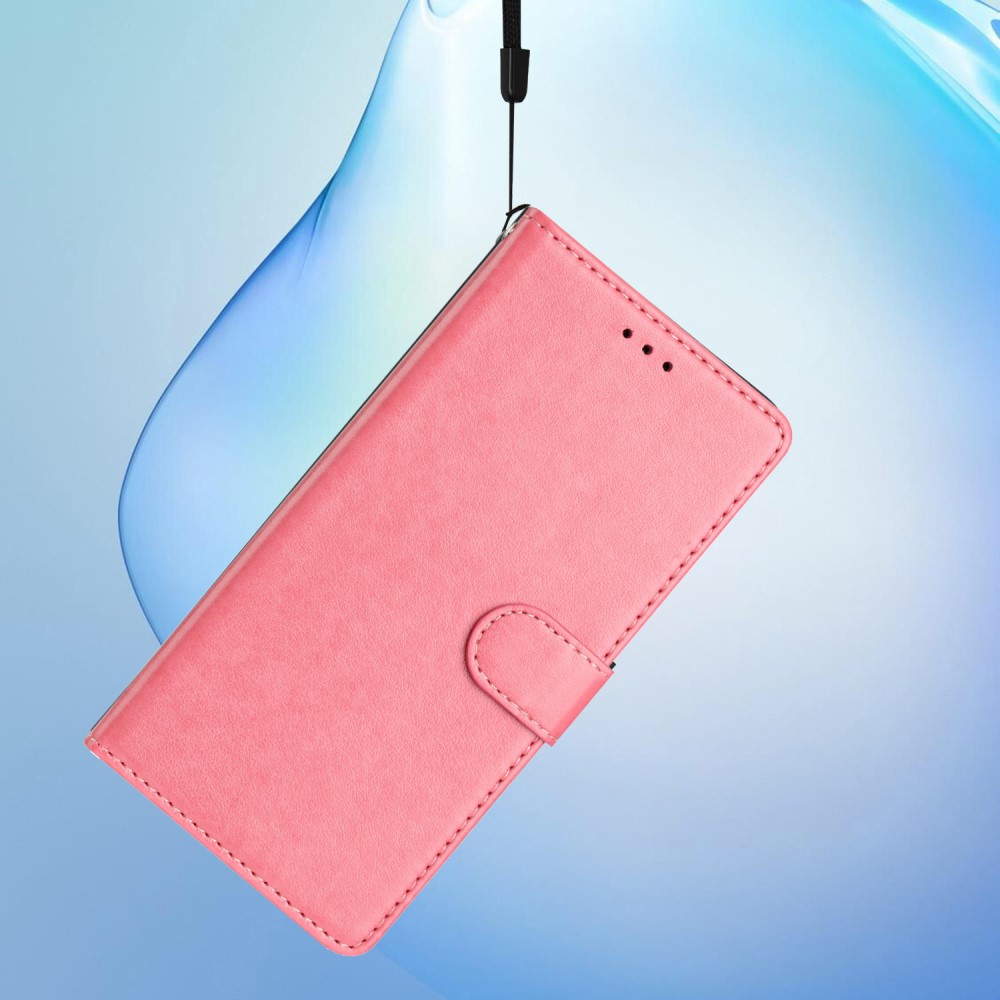  Samsung Galaxy S25 Edge Fodral Läder Rosa - Teknikhallen.se
