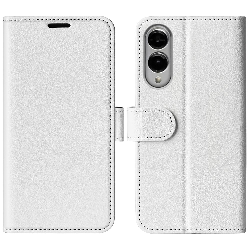  Samsung Galaxy S25 Edge Fodral Crazy Horse Läder Vit - Teknikhallen.se
