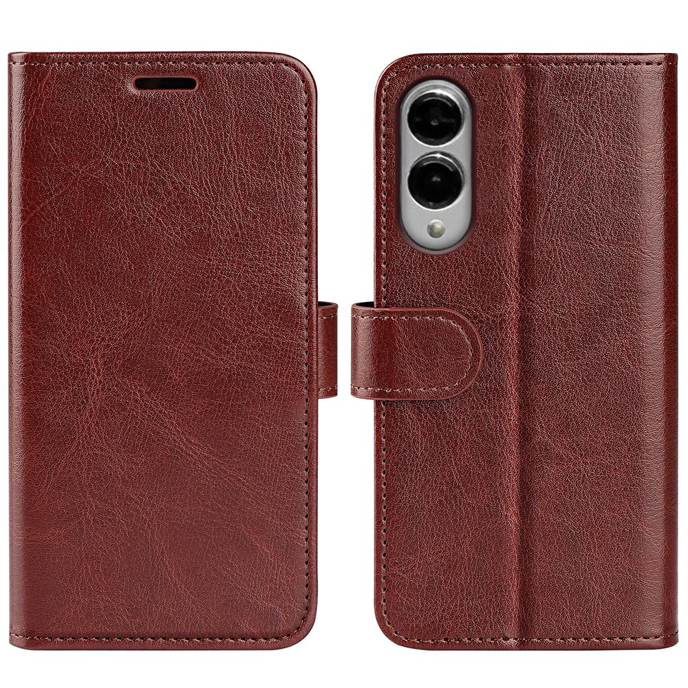  Samsung Galaxy S25 Edge Fodral Crazy Horse Läder Brun - Teknikhallen.se