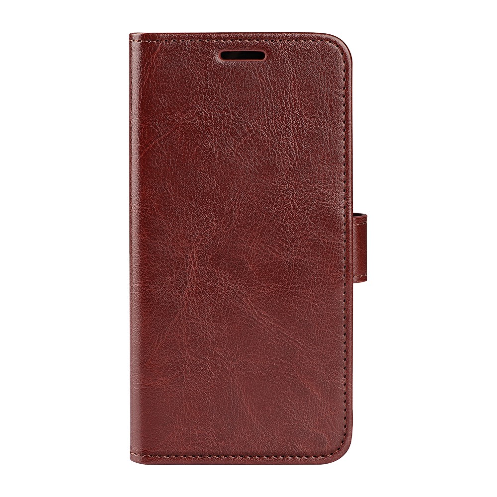  Samsung Galaxy S25 Edge Fodral Crazy Horse Läder Brun - Teknikhallen.se