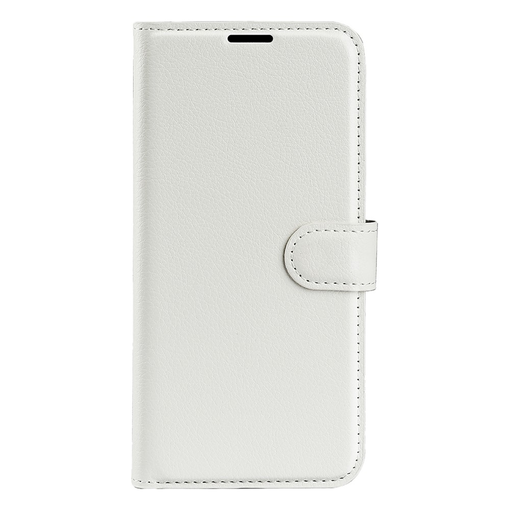  Samsung Galaxy S25 Edge Fodral Litchi Läder Vit - Teknikhallen.se