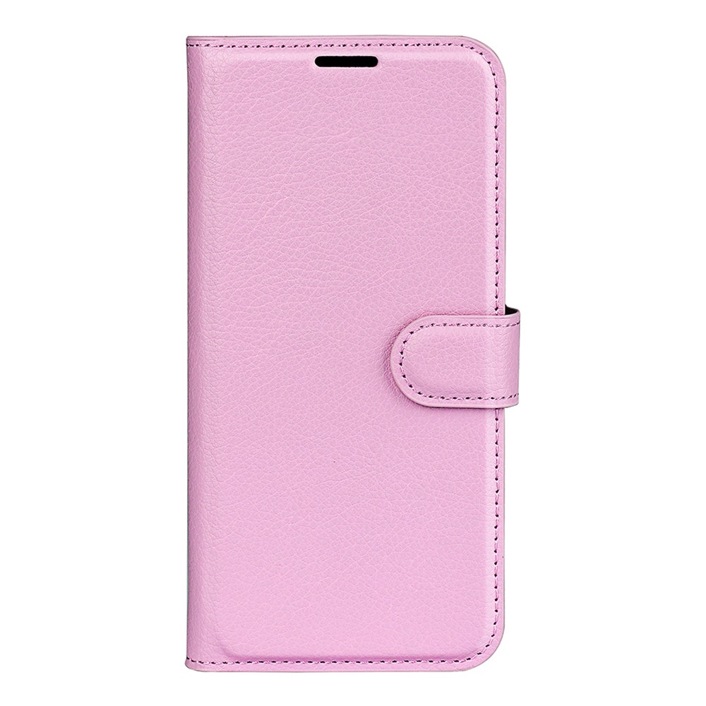  Samsung Galaxy S25 Edge Fodral Litchi Läder Ljus Rosa - Teknikhallen.se