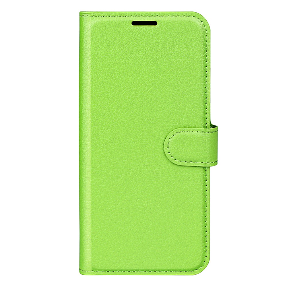  Samsung Galaxy S25 Edge Fodral Litchi Läder Grön - Teknikhallen.se