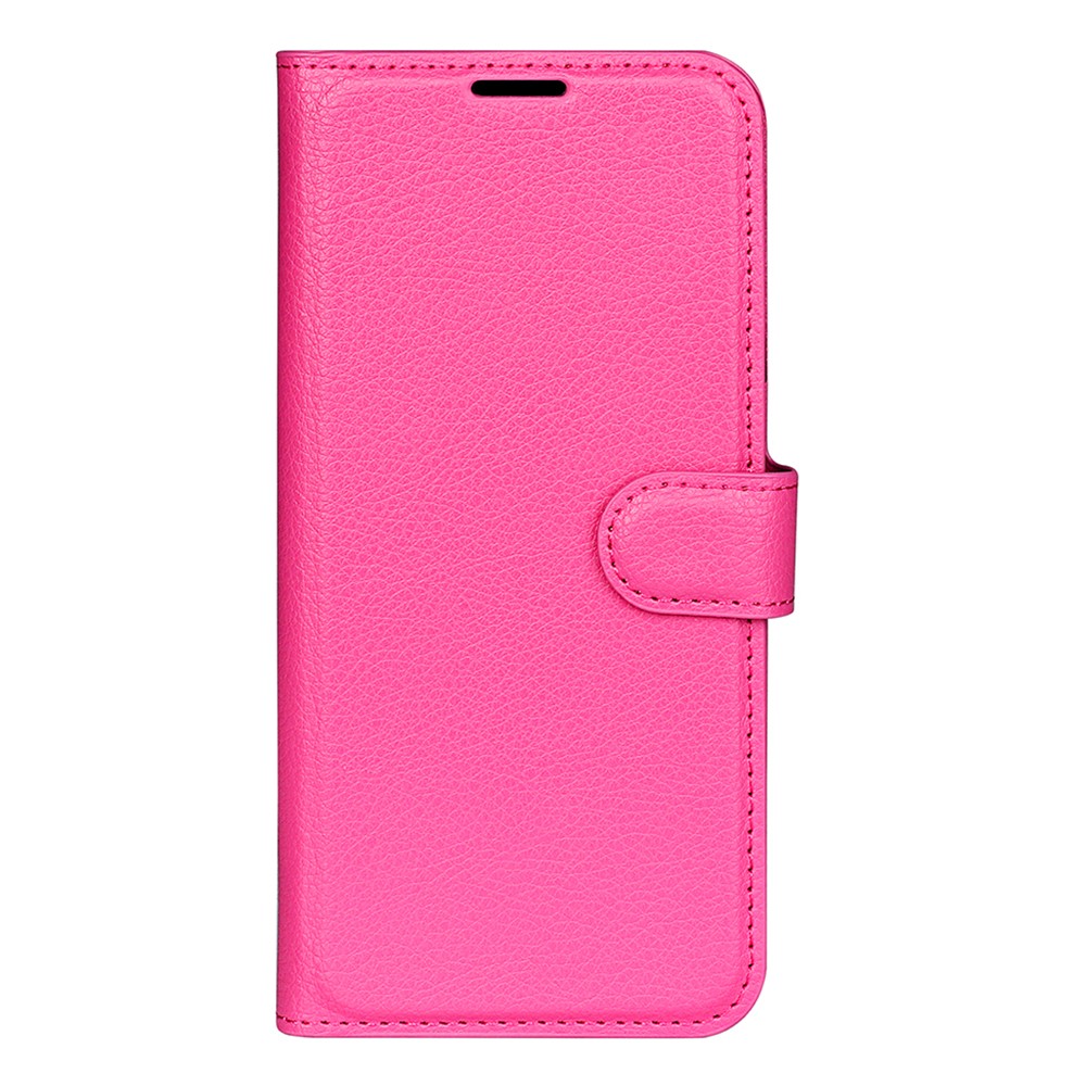  Samsung Galaxy S25 Edge Fodral Litchi Läder Rosa - Teknikhallen.se