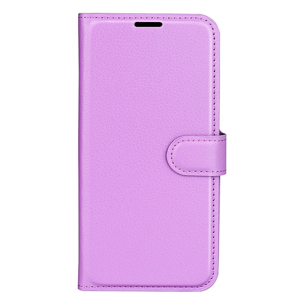  Samsung Galaxy S25 Edge Fodral Litchi Läder Lila - Teknikhallen.se