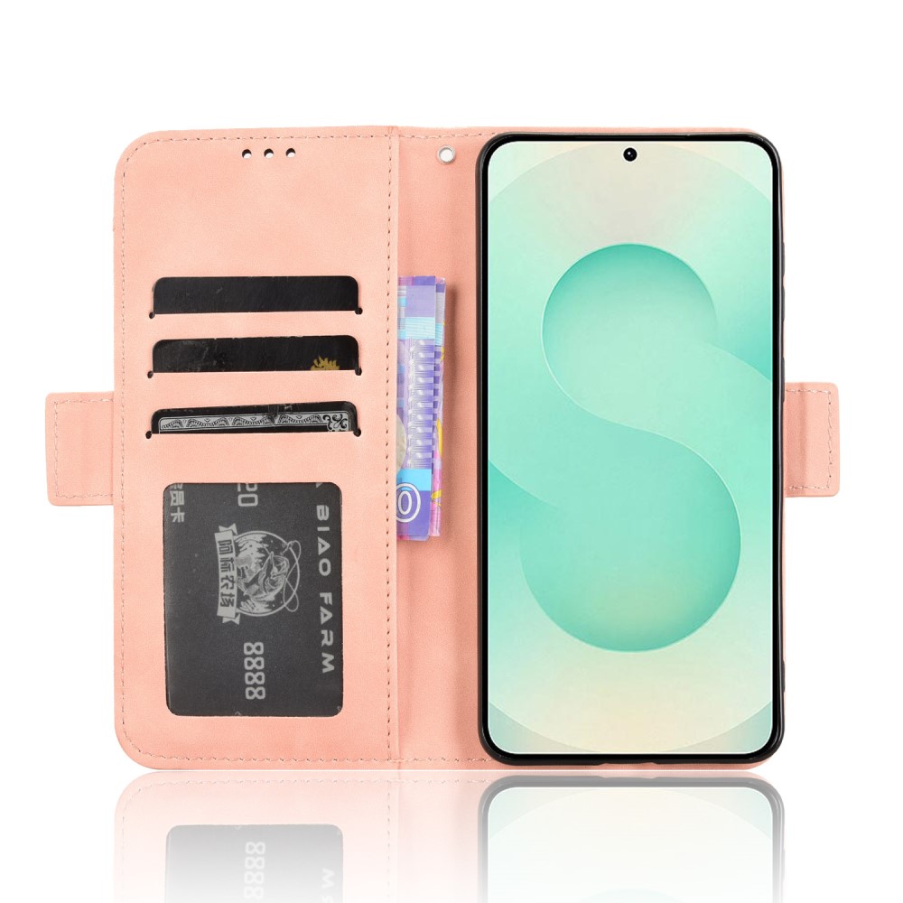  Samsung Galaxy S25 Edge Fodral Med Avtagbart Kortfodral Rosa - Teknikhallen.se
