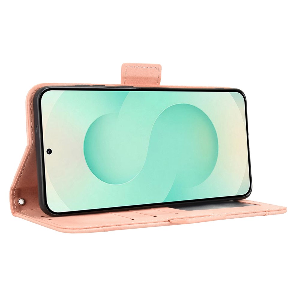  Samsung Galaxy S25 Edge Fodral Med Avtagbart Kortfodral Rosa - Teknikhallen.se
