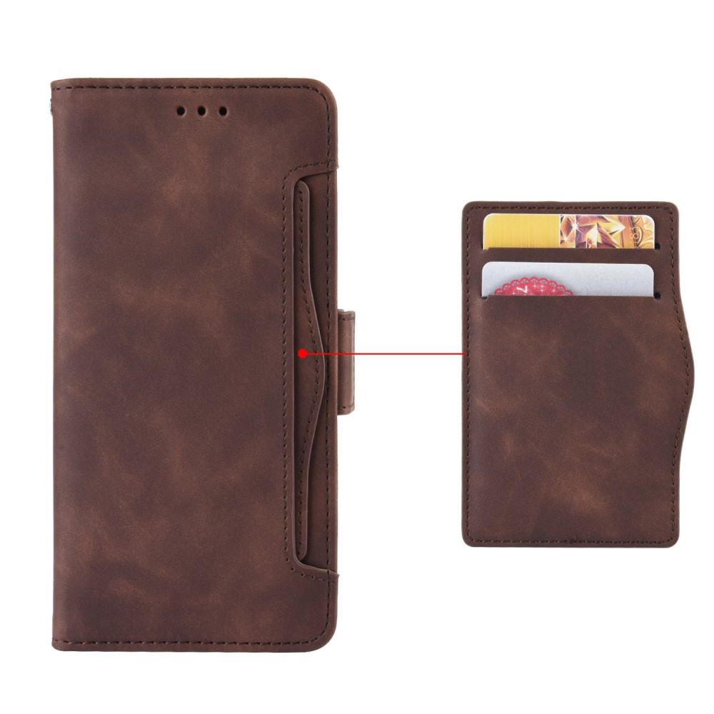  Samsung Galaxy S25 Edge Fodral Med Avtagbart Kortfodral Brun - Teknikhallen.se