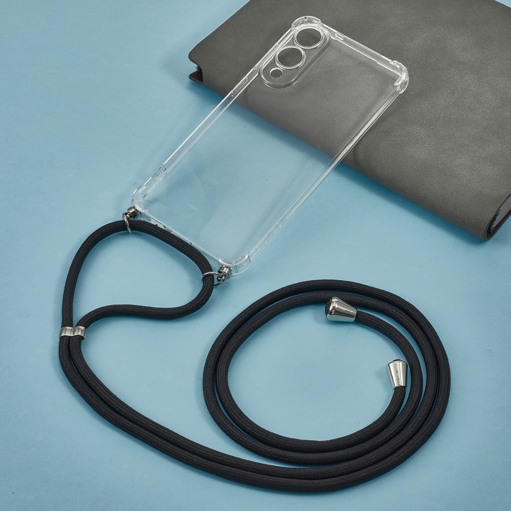  Samsung Galaxy S25 Edge Skal Med Mobilsnöre Transparent - Teknikhallen.se