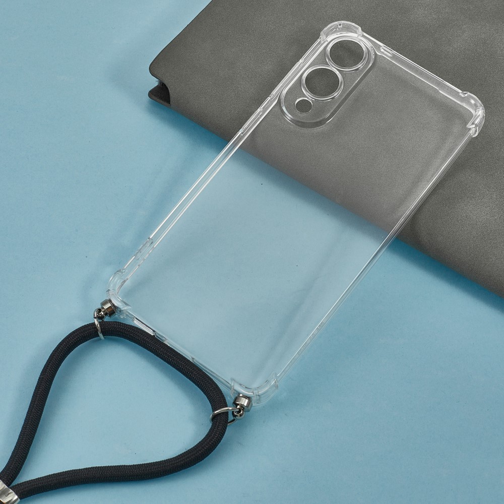  Samsung Galaxy S25 Edge Skal Med Mobilsnöre Transparent - Teknikhallen.se
