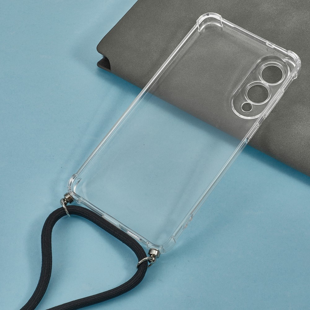  Samsung Galaxy S25 Edge Skal Med Mobilsnöre Transparent - Teknikhallen.se