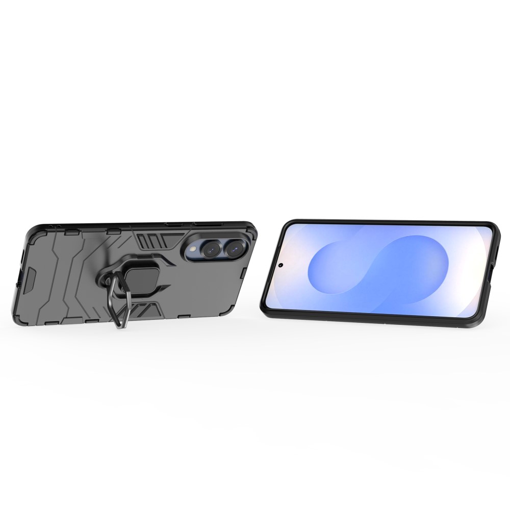  Samsung Galaxy S25 Edge Skal Ring Hybrid Armor Svart - Teknikhallen.se