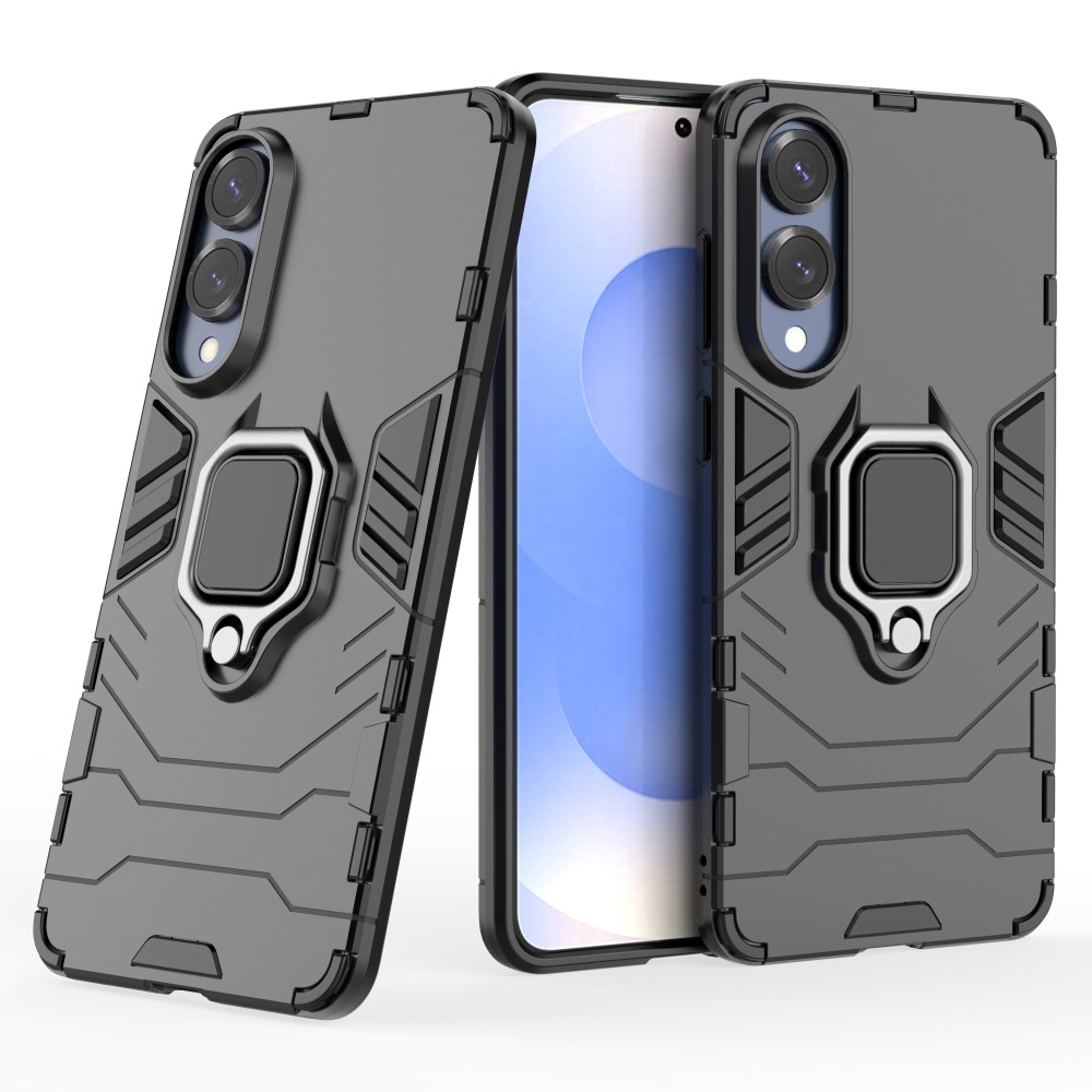  Samsung Galaxy S25 Edge Skal Ring Hybrid Armor Svart - Teknikhallen.se