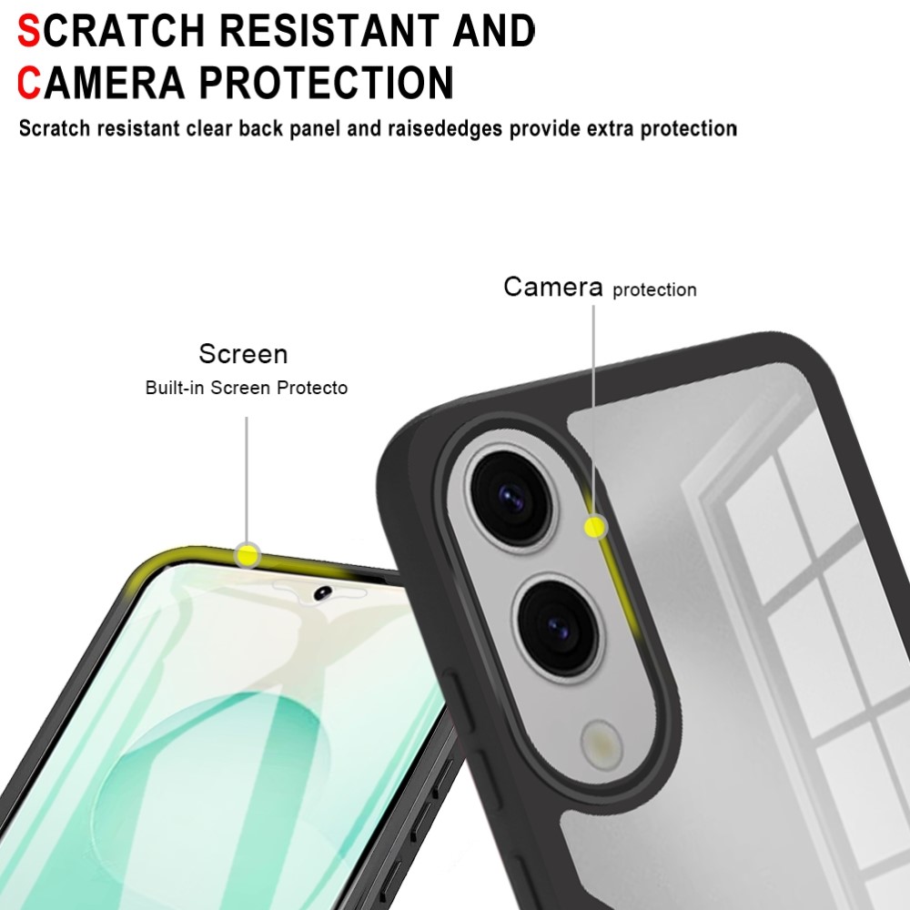  Samsung Galaxy S25 Edge Skal 360 Hybrid Defense Svart - Teknikhallen.se