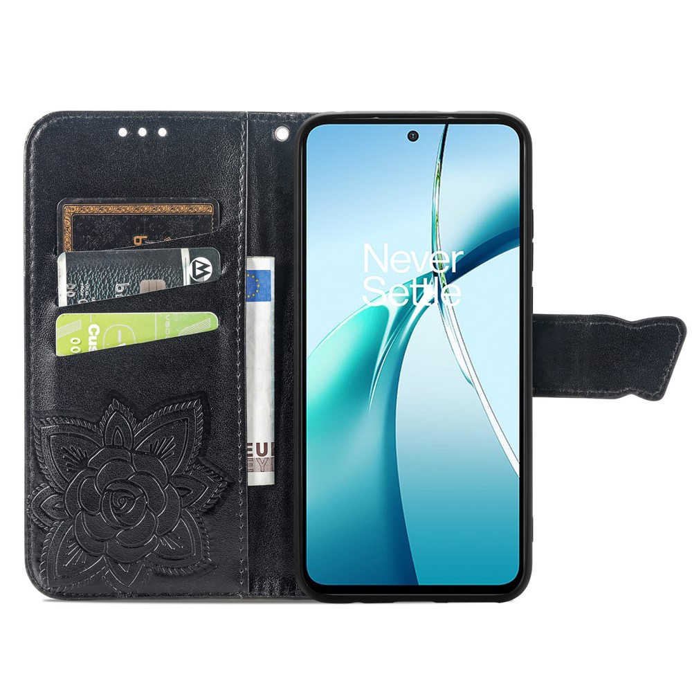  Samsung Galaxy S25 Edge Fodral Med Fjäril Tryck Svart - Teknikhallen.se