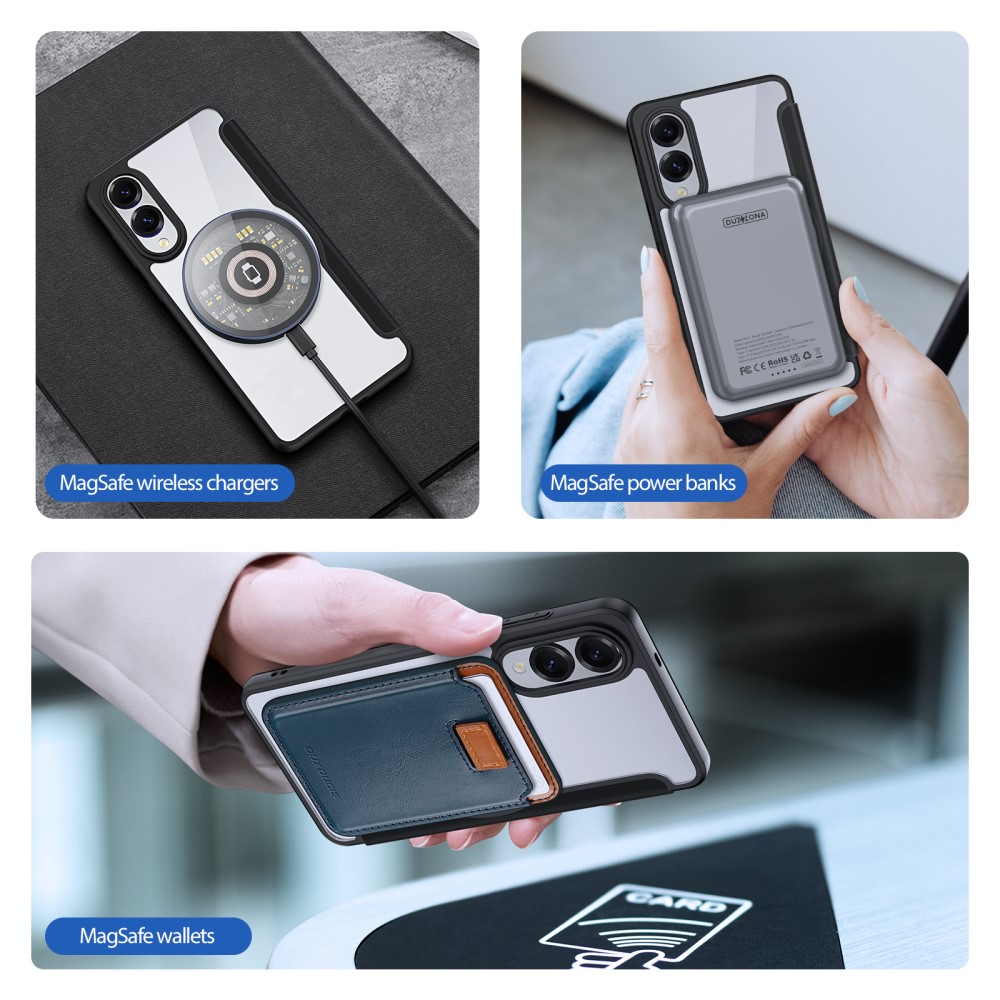 DUX DUCIS DUX DUCIS Galaxy S25 Edge Fodral MagSafe Skin X Pro Svart - Teknikhallen.se