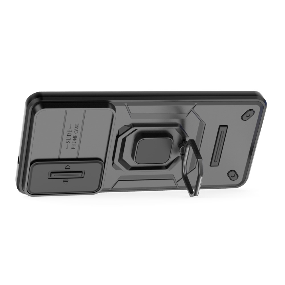  Samsung Galaxy S25 Edge Skal CamShield Ring Hybrid Svart - Teknikhallen.se