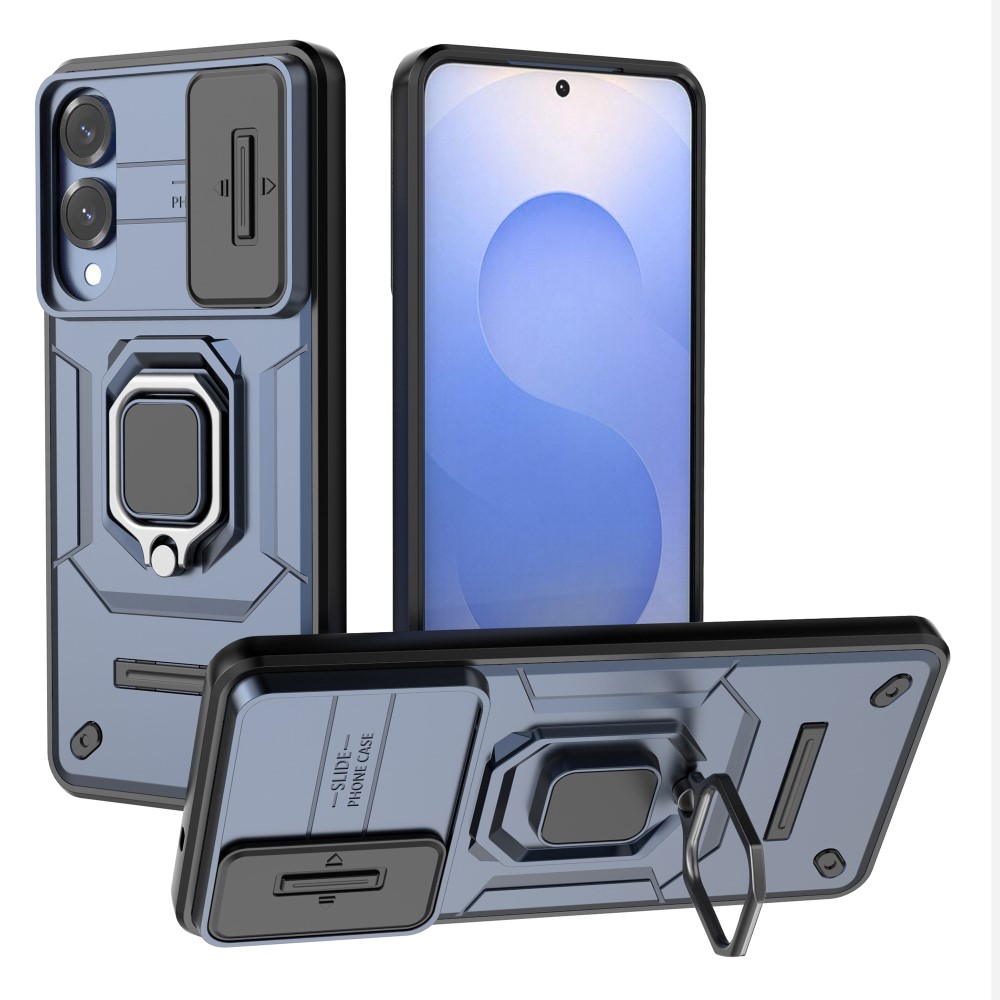  Samsung Galaxy S25 Edge Skal CamShield Ring Hybrid Blå - Teknikhallen.se