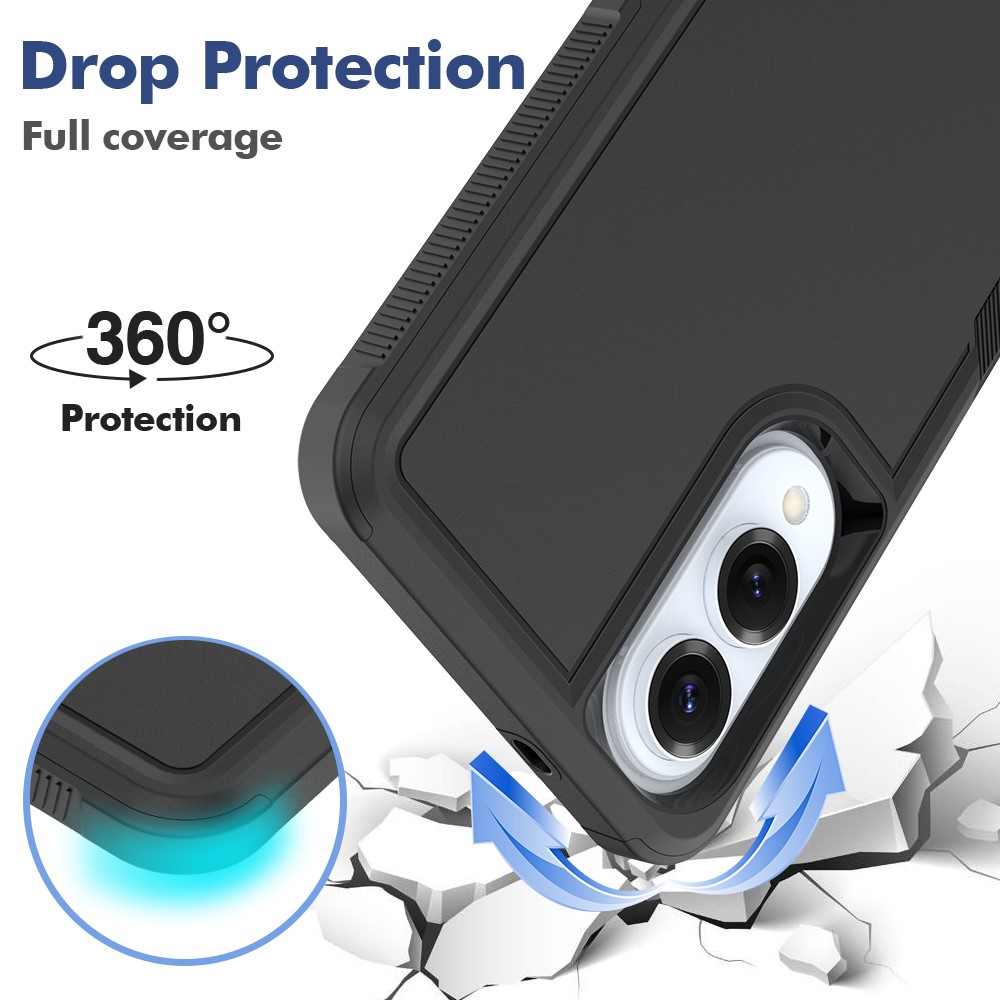  Samsung Galaxy S25 Edge Skal Extreme Shockproof Hybrid Svart - Teknikhallen.se