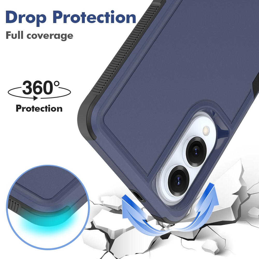  Samsung Galaxy S25 Edge Skal Extreme Shockproof Hybrid Blå - Teknikhallen.se