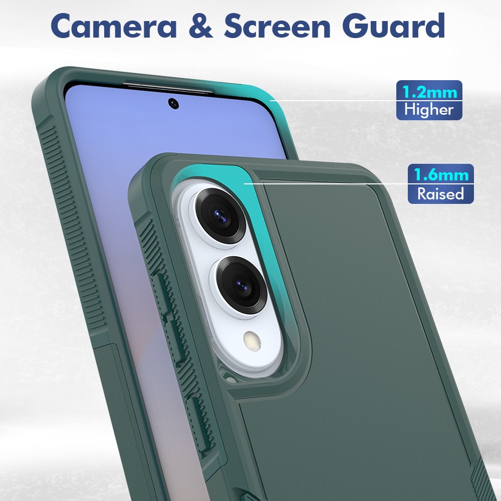  Samsung Galaxy S25 Edge Skal Extreme Shockproof Hybrid Grön - Teknikhallen.se