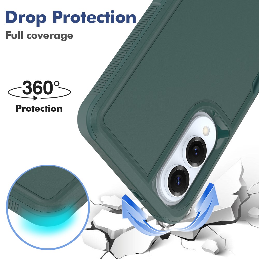  Samsung Galaxy S25 Edge Skal Extreme Shockproof Hybrid Grön - Teknikhallen.se