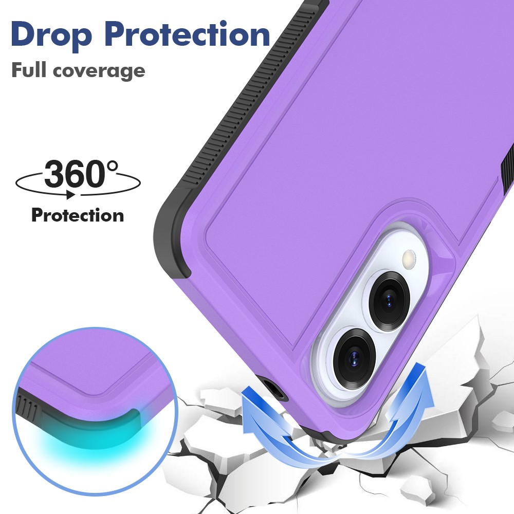  Samsung Galaxy S25 Edge Skal Extreme Shockproof Hybrid Lila - Teknikhallen.se