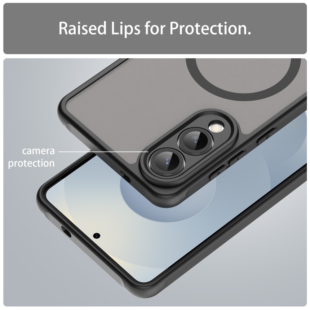  Samsung Galaxy S25 Edge Skal MagSafe Hybrid Svart - Teknikhallen.se
