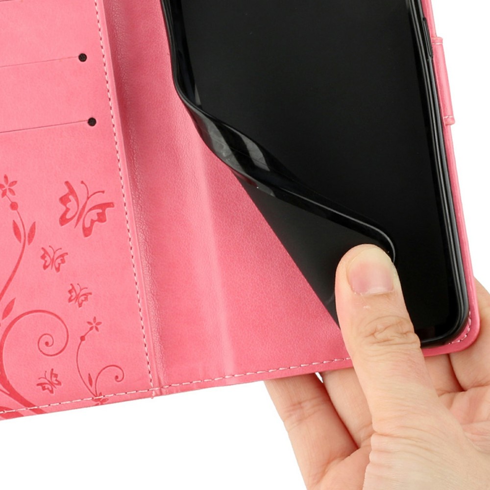  Samsung Galaxy S25 Edge Fodral Med Blommigt Tryck Rosa - Teknikhallen.se