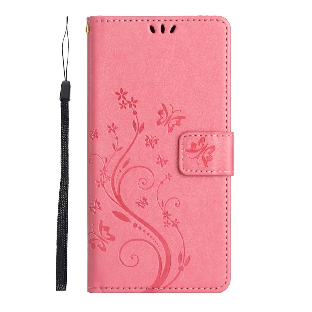  Samsung Galaxy S25 Edge Fodral Med Blommigt Tryck Rosa - Teknikhallen.se