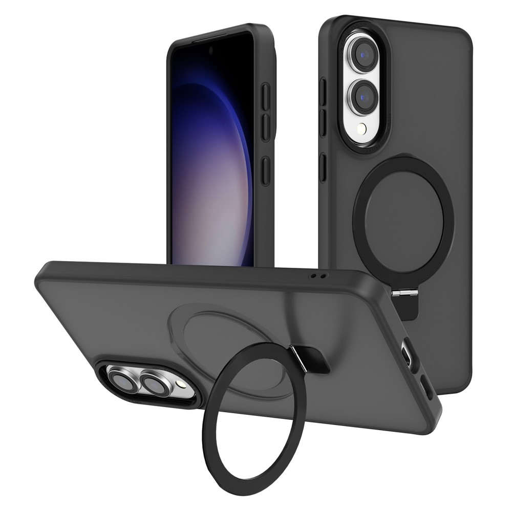  Samsung Galaxy S25 Edge Skal MagSafe Kickstand Svart - Teknikhallen.se