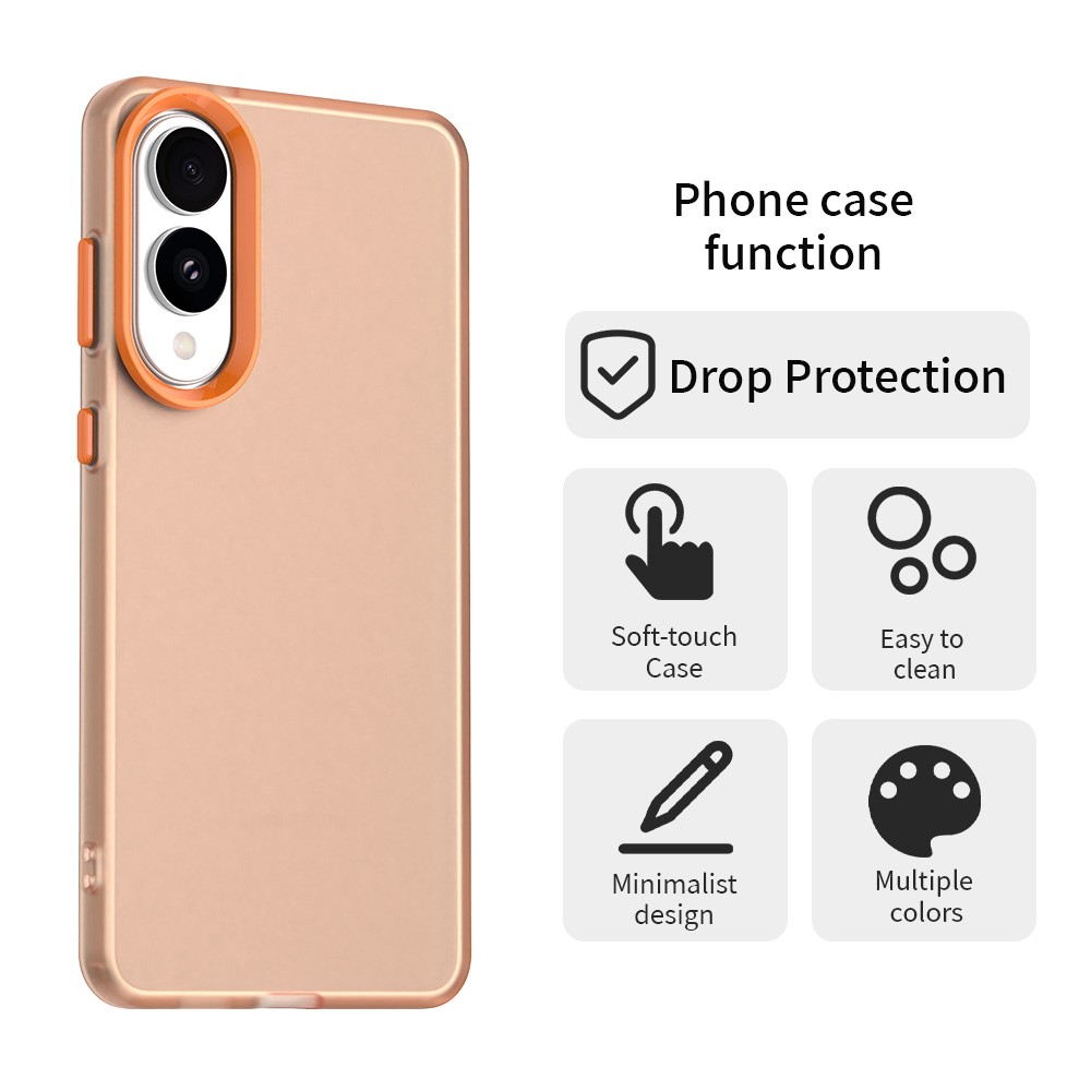  Samsung Galaxy S25 Edge Skal Slim Matt Orange - Teknikhallen.se
