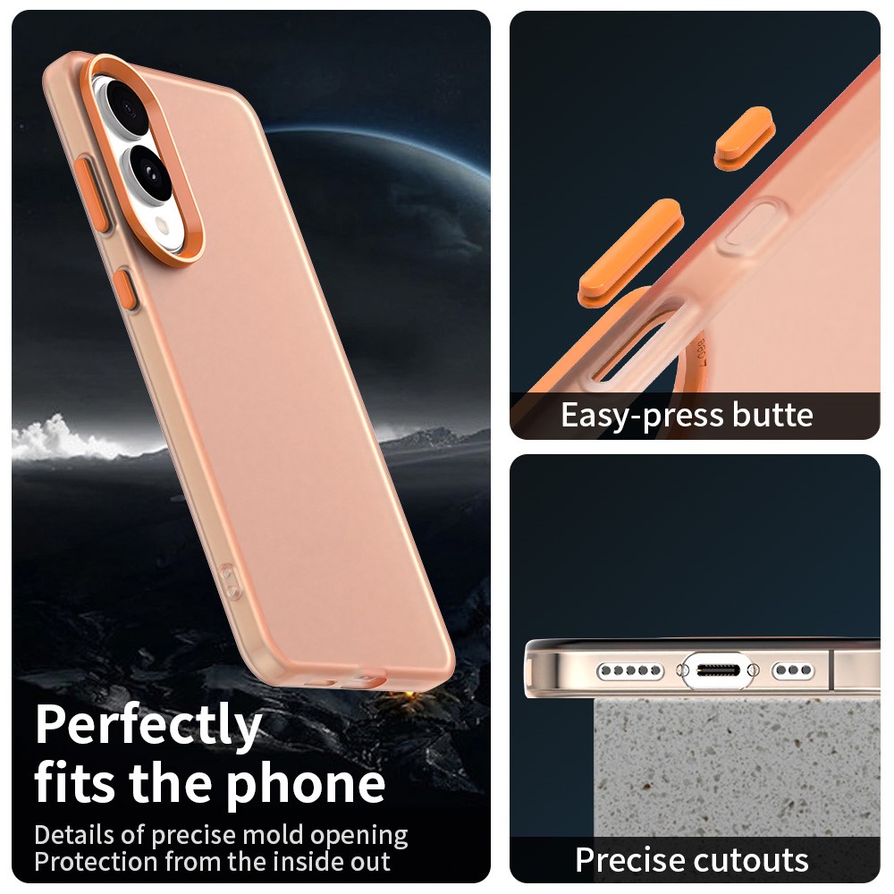  Samsung Galaxy S25 Edge Skal Slim Matt Orange - Teknikhallen.se