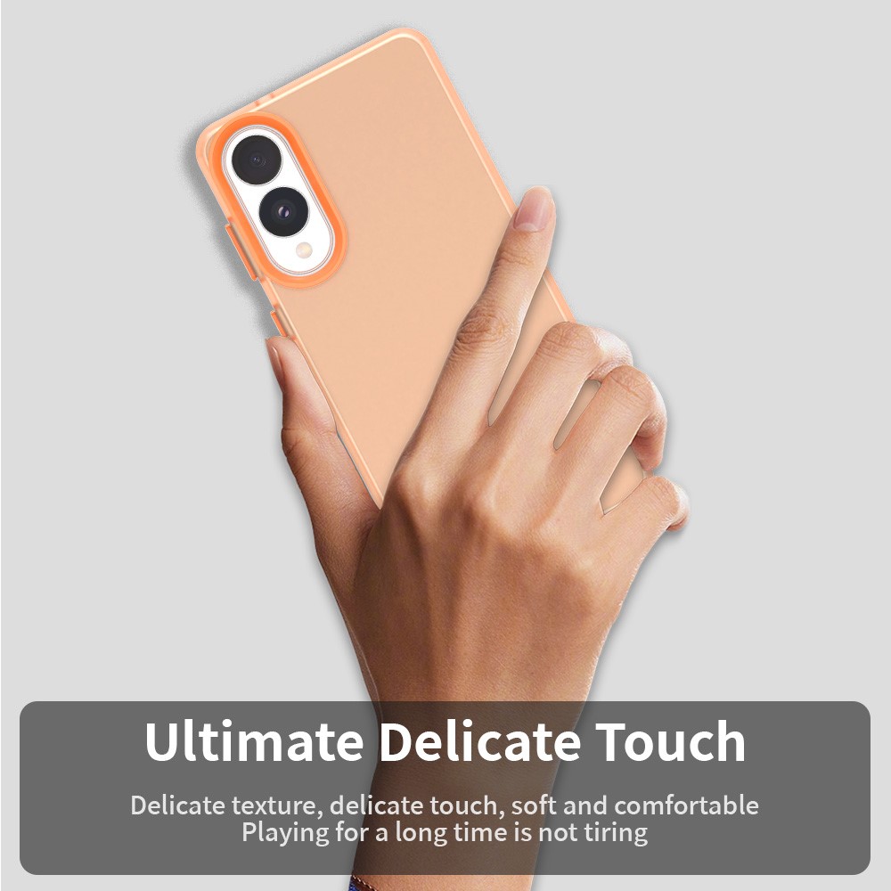  Samsung Galaxy S25 Edge Skal Slim Matt Orange - Teknikhallen.se