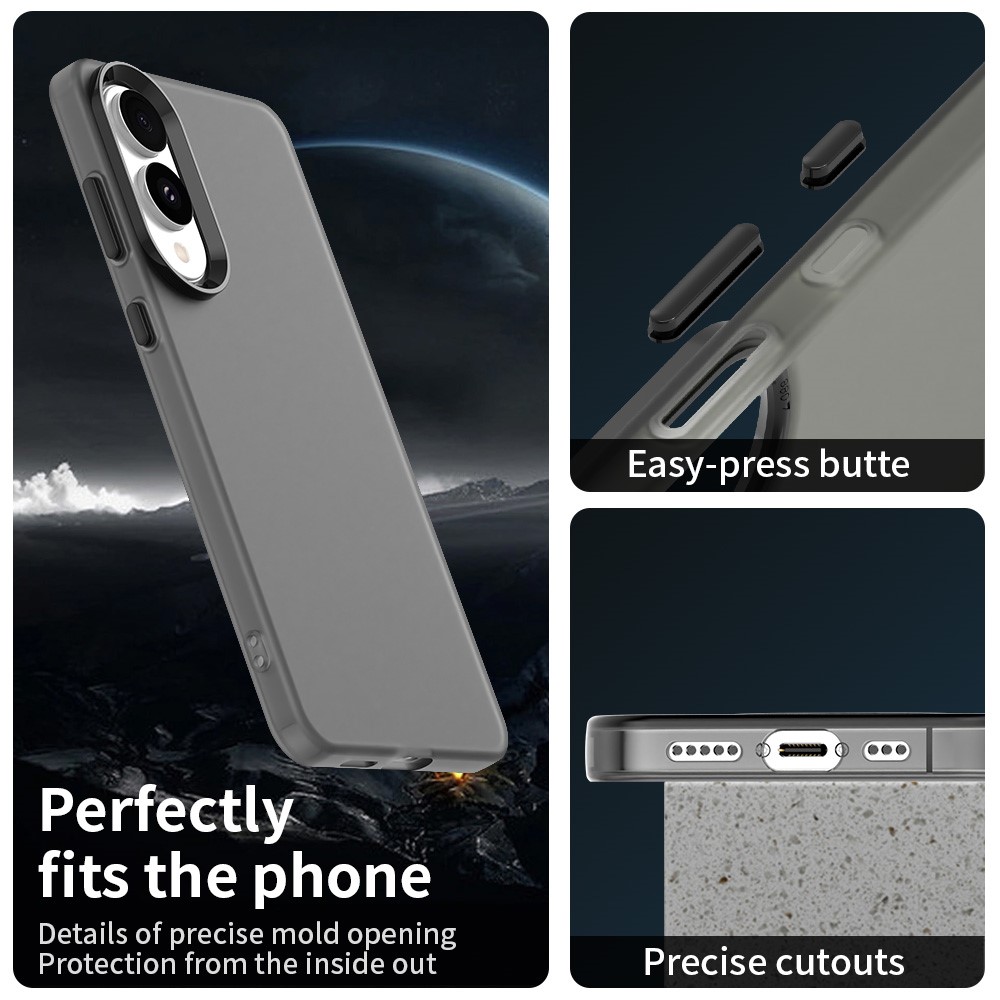  Samsung Galaxy S25 Edge Skal Slim Matt Svart - Teknikhallen.se
