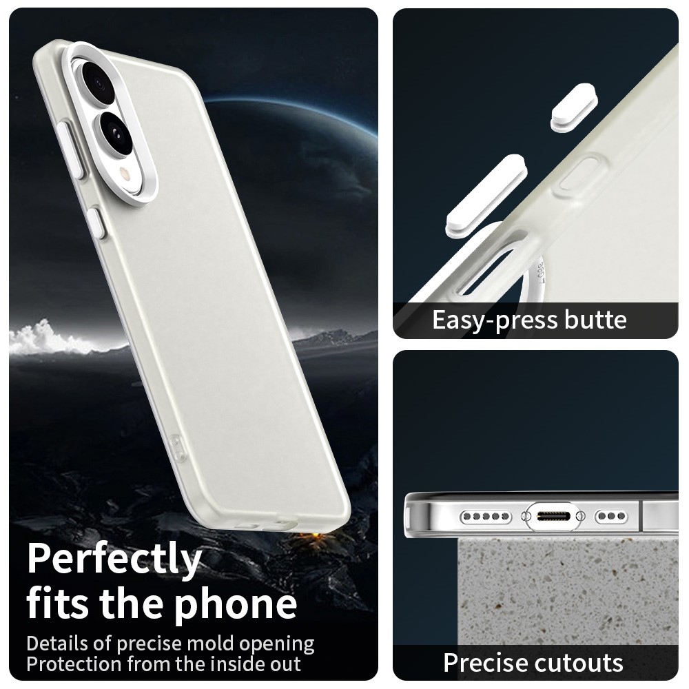  Samsung Galaxy S25 Edge Skal Slim Matt Vit - Teknikhallen.se