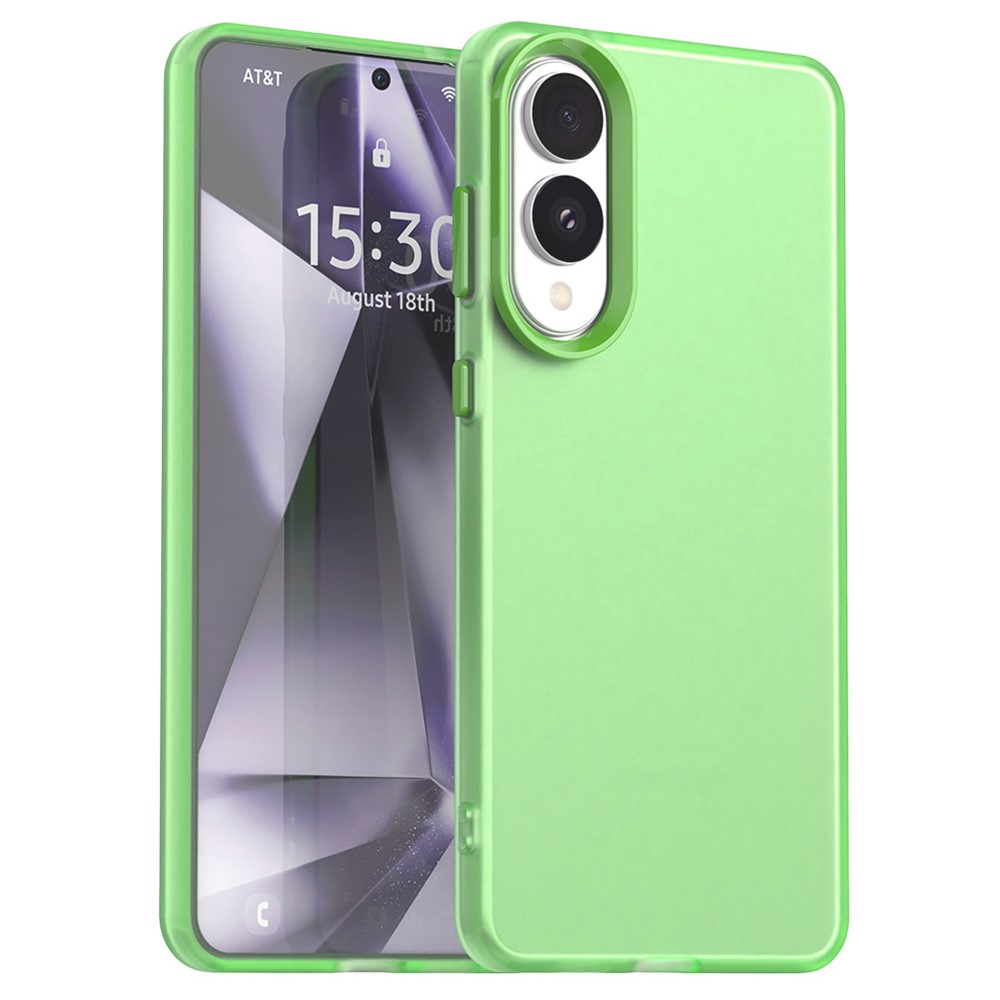  Samsung Galaxy S25 Edge Skal Slim Matt Grön - Teknikhallen.se