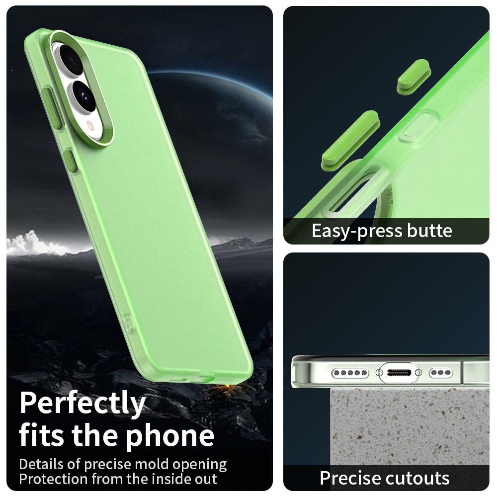  Samsung Galaxy S25 Edge Skal Slim Matt Grön - Teknikhallen.se