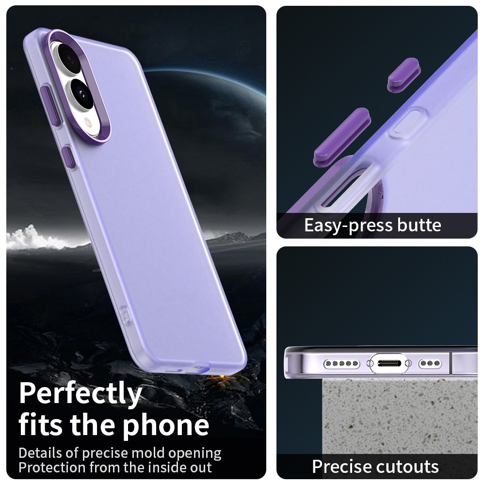  Samsung Galaxy S25 Edge Skal Slim Matt Lila - Teknikhallen.se