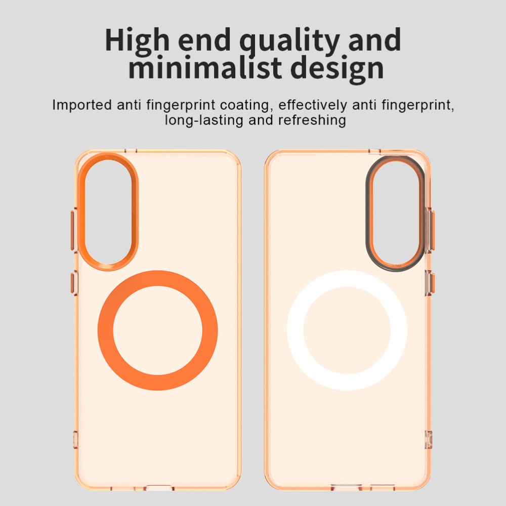  Samsung Galaxy S25 Edge Skal MagSafe Slim Matt Orange - Teknikhallen.se