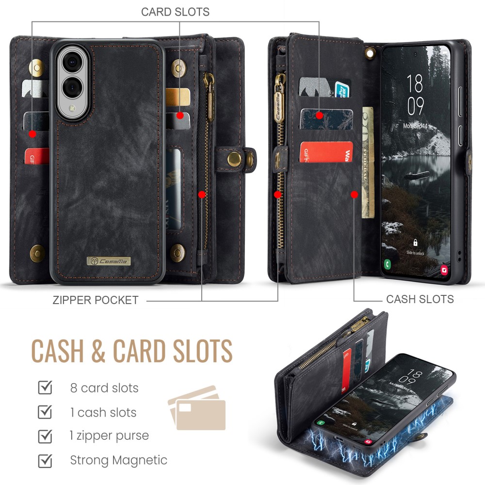 CASEME CASEME Samsung Galaxy S25 Edge Fodral Multifuntionell Svart - Teknikhallen.se
