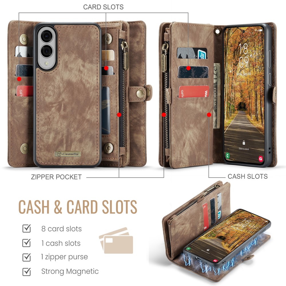 CASEME CASEME Samsung Galaxy S25 Edge Fodral Multifuntionell Brun - Teknikhallen.se