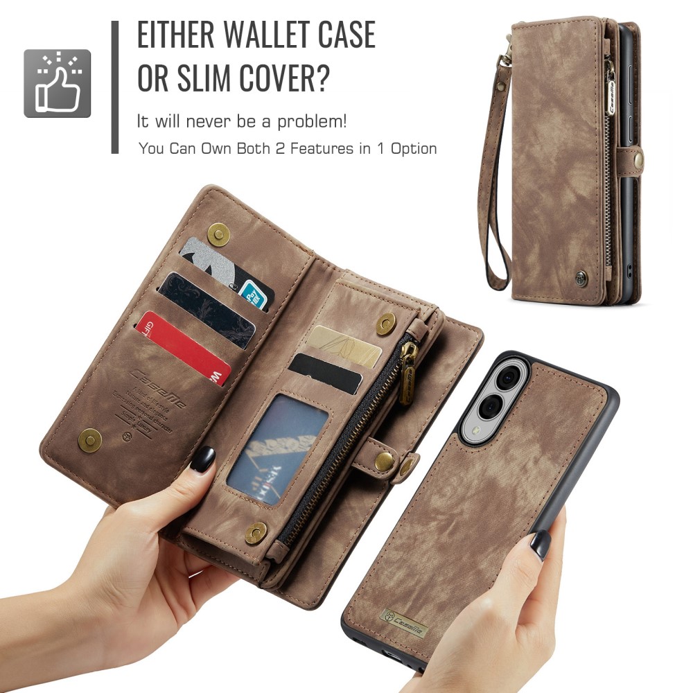 CASEME CASEME Samsung Galaxy S25 Edge Fodral Multifuntionell Brun - Teknikhallen.se
